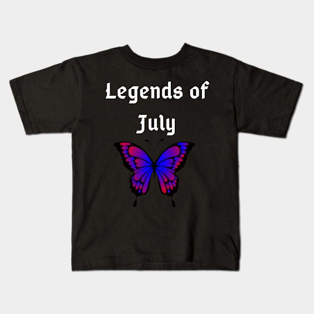 legends of july Kids T-Shirt by Doddle Art